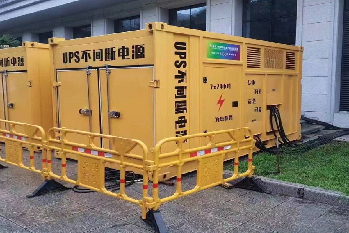 藁城发电机租赁施工现场