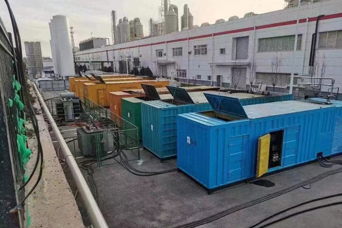 藁城发电机租赁施工现场